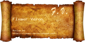 Fixmer Veron névjegykártya
